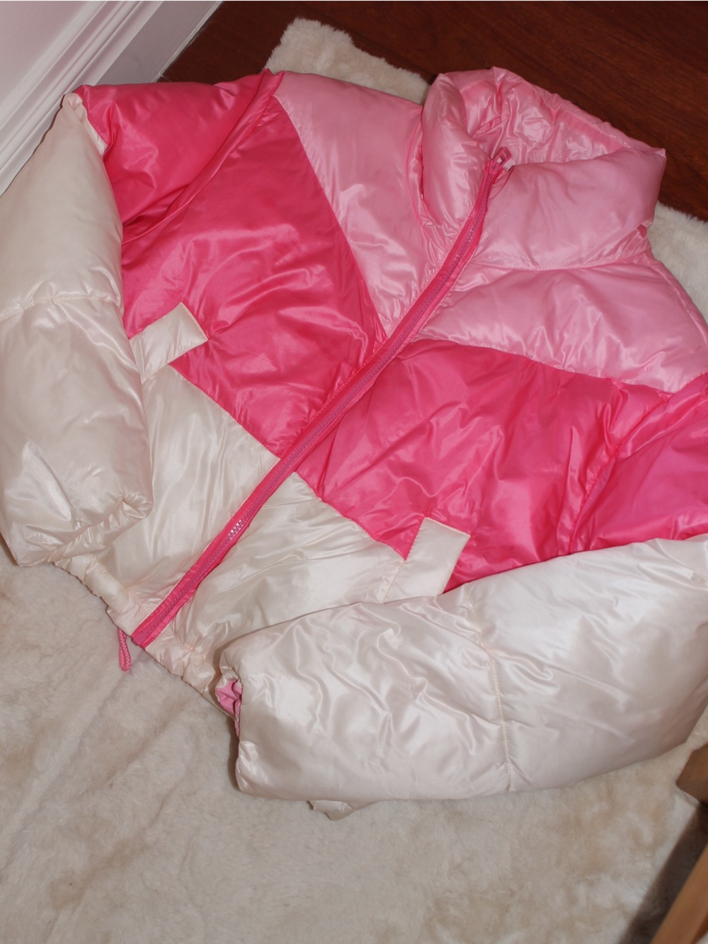 Pink Retro Ski Puffer Jacket
